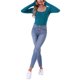 thumbnail image 2 of INSPIRE CHIC Camisetas térmicas para mujer Capa base Mangas largas Ropa interior Otoño Invierno Pijamas Tops Camiseta básica S Azul Lago, 2 of 6