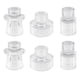 thumbnail image 1 of Soportes de velas de vidrio Soportes de velas de tealight para piezas centrales de mesa, decoración de boda y cena (6 piezas, transparente), 1 of 3
