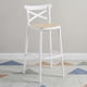 thumbnail image 1 of Taburete Crossback Danubio 66cm Piso Bar O Terraza Apilable Blanco, 1 of 8