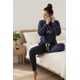 thumbnail image 2 of Pijama Franela Mujer Estampado Flor de Loto Acero gris oscuro S, 2 of 8