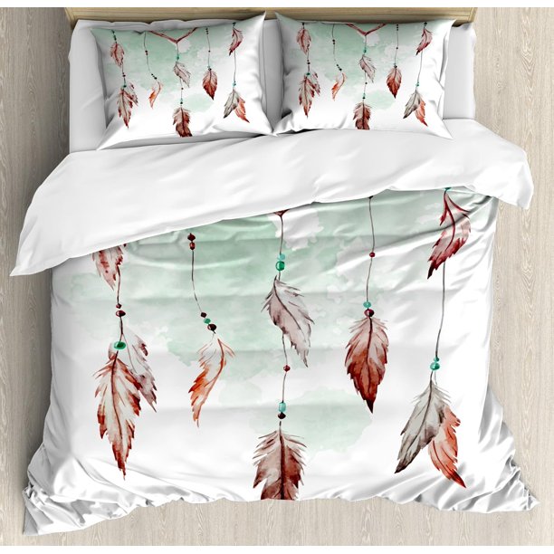Indie Duvet Cover Set Group of Funky Monsters Society Different Expressions Abstract Groovy Doodle Style Decorative 3 Piece Bedding Set