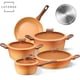 thumbnail image 1 of Batería Cocina 9 Piezas Aluminio Revestimiento Cerámico Leforge, 1 of 10