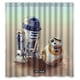thumbnail image 1 of Cortina de ducha de Star Wars y BB-8, juego de cortina de baño con ganchos, tamaño 66 x 72 pulgadas, 1 of 3