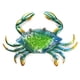 thumbnail image 1 of Arte de Pared JOYBEE Cangrejo de Metal Azul Verde 44 cm Decoración, 1 of 7