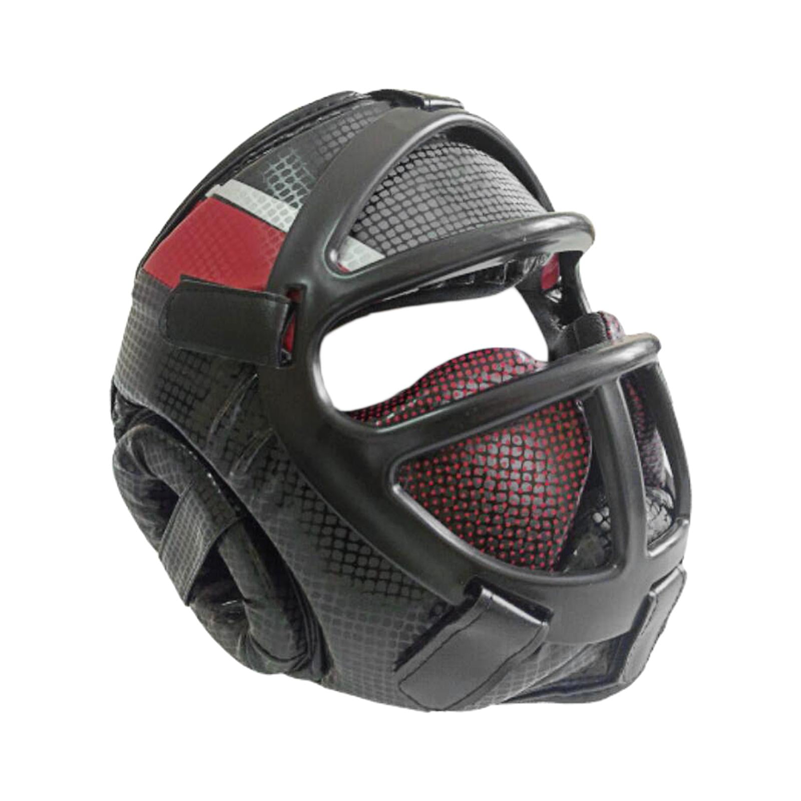 Magideal - Protección De Seguridad Para La Cabeza, Casco De Boxeo, Gorro Deportivo, Gorro De Karate, Gorro Protector Para Entrenamiento De Taekwondo, Niños, Adul Rojo