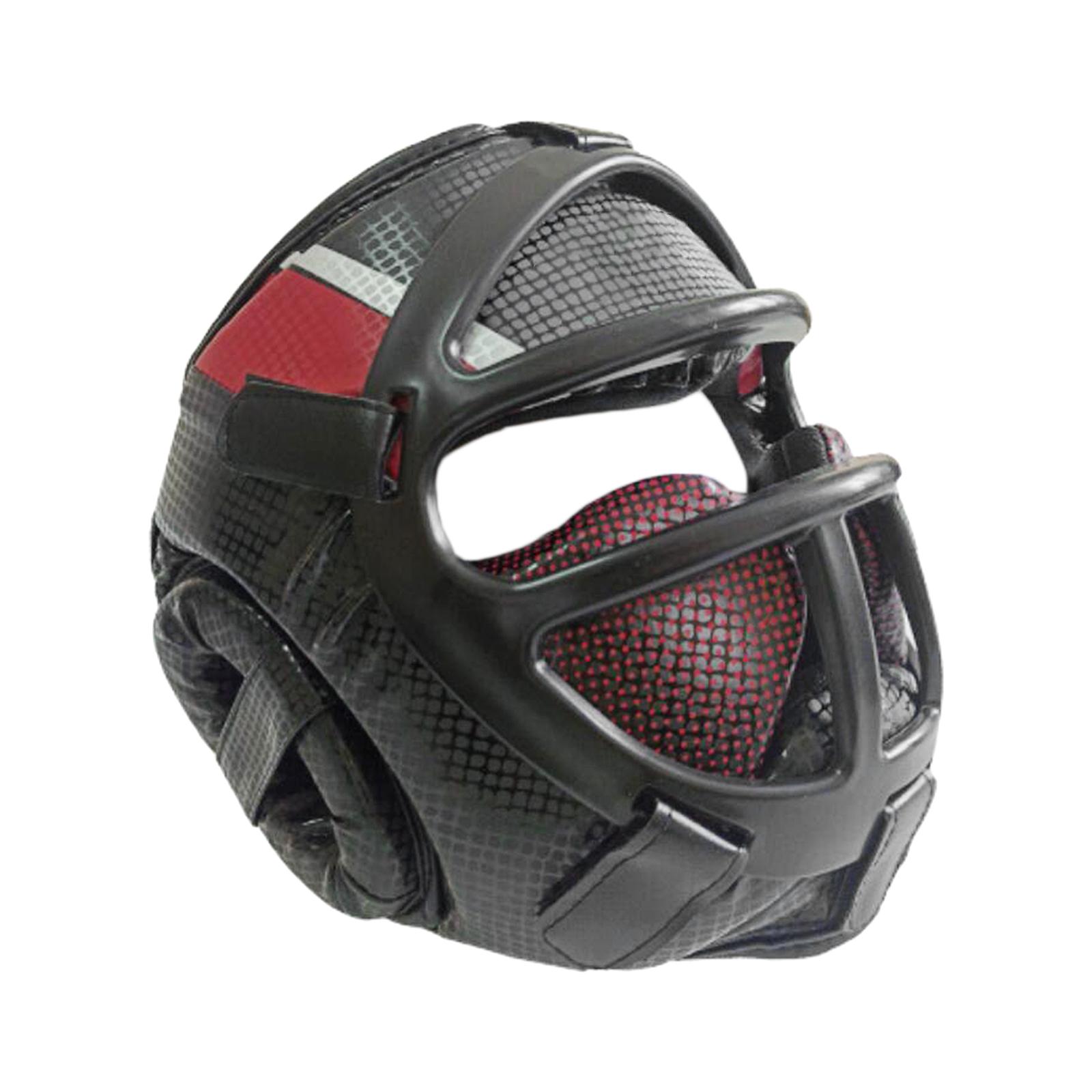 Magideal - Protección De Seguridad Para La Cabeza, Casco De Boxeo, Gorro Deportivo, Gorro De Karate, Gorro Protector Para Entrenamiento De Taekwondo, Niños, Adul Rojo