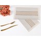 thumbnail image 5 of REGALWOVEN Juego de manteles individuales de estilo rústico, juego de 4 manteles para decoración de mesa de comedor, interior y exterior, lavable, mantel de cocina, limpiar con un paño, Blanco-Marrón, 5 of 6