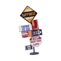 Bothyi - Letrero De Madera Para Casa De Muñecas Compacto Para Decoración De Escritorio De Paisaje En Miniatura Estilo A