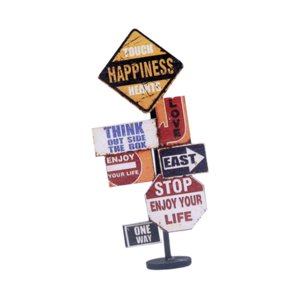 Bothyi - Letrero De Madera Para Casa De Muñecas Compacto Para Decoración De Escritorio De Paisaje En Miniatura Estilo A