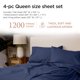 thumbnail image 2 of Juego de sábanas Queen Threadmill 1200 hilos Algodón Supima Satén, 2 of 7