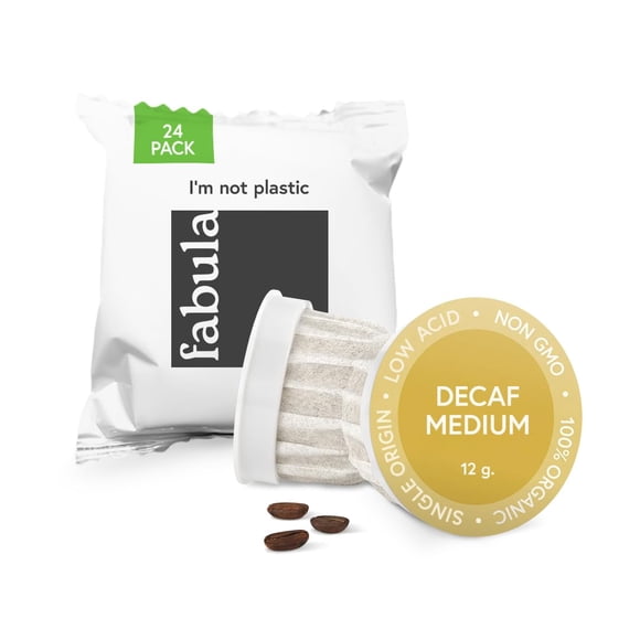 Coffee Fabula Descafeinado Tostado Medio Orgánico 24 cápsulas K-Cup