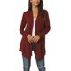 thumbnail image 1 of INSPIRE CHIC Cárdigan ligero de manga larga y frente abierto para mujer, primavera y otoño, casual, S, rojo vino, 1 of 6