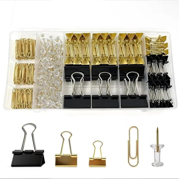 Set Clips de Papel y Binder HUISAEJNL 260 Piezas