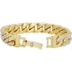 thumbnail image 4 of Pulsera de hip hop para hombre, estilo moderno, con eslabones cubanos de Miami, chapada en oro y plata, con brillantes diamantes de imitación, joyería imprescindible para rapero, 4 of 7