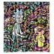thumbnail image 1 of Cortina de ducha de dibujos animados de Rick y Morty, juego de cortina de baño con ganchos, tamaño 60 x 72 pulgadas, 1 of 3