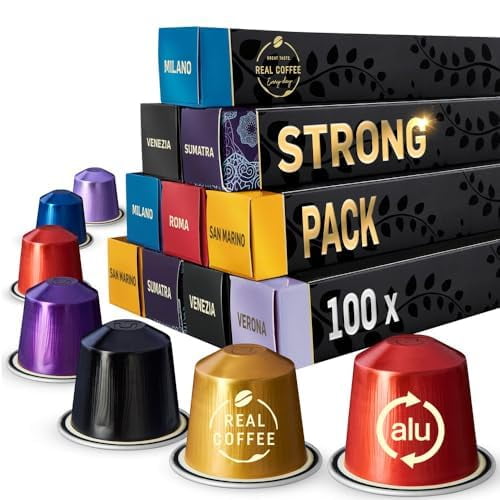 Cápsulas De Espresso Real Coffee 100 Fuertes Compatibles Con Nespresso