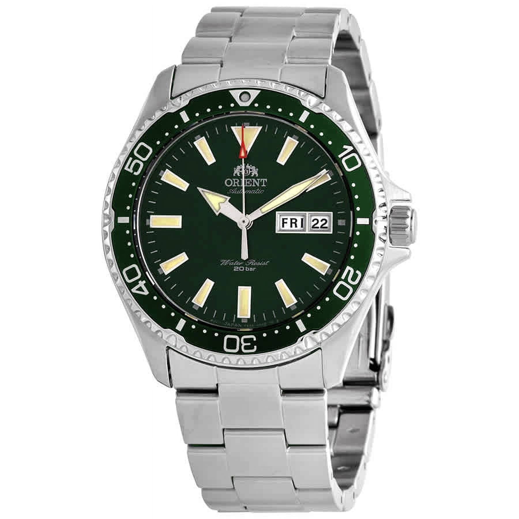 Orient - Reloj Mako Iii, Acero Inoxidable, Verde - Ra-aa0004e19b Para Hombre
