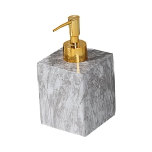 Bothyi - Dispensador De Jabón Líquido Para Manos Con Bomba Para Encimera De Hotel, Baño, Cabezal Dorado Y Gris