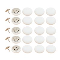 Bothyi - 20 Piezas De Botones De Costura Accesorios De Costura Para Jacke Jeans Blanco