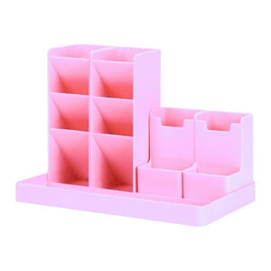 Importclick - Organizador Escritorio Portalápices Plumones Rosa
