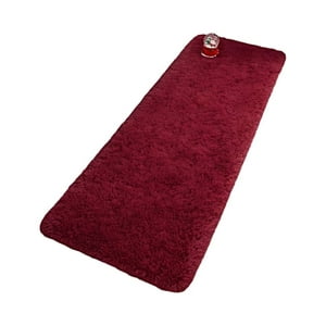 Fei Ya - Pasillera Alfombra Peluda Liviana 70X150 Ultra Suave Burdeo