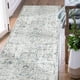 thumbnail image 1 of Alfombra Jinchan, lavable, 60 x 300 cm, diseño floral azul vintage, 1 of 3