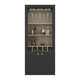 thumbnail image 2 of Bar Alto 2 Puertas Con Botones 5 Botelleros Y Portacopas Beige Y Negro, 2 of 8