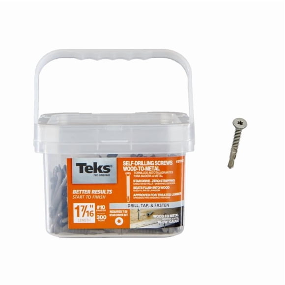 Tornillos TEKS #10 x 4.1 cm T-25 300 piezas