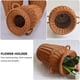 thumbnail image 5 of Jarrón de mimbre, cesta de flores tejida de ratán, largo, rústico, para arreglos florales, ideal para bodas, decoración del hogar (marrón claro), 5 of 6