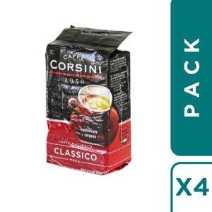 Pack 4 Cafe Molido Moka Classico Corsini 250 Grs C/U