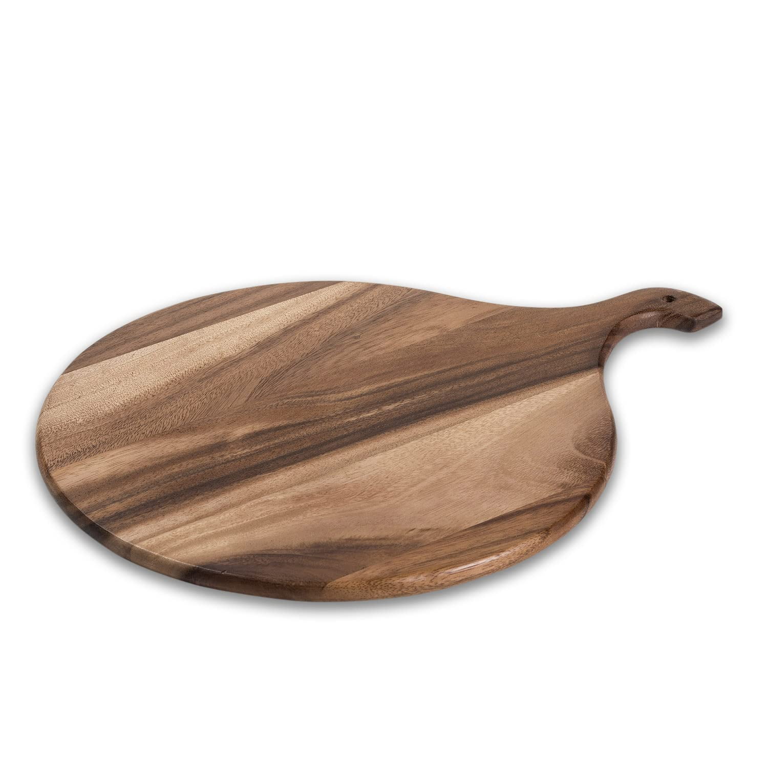 Tabla De Cortar Kalmar Home De Madera De Acacia Redonda, Grande, 19 X 14 Cm