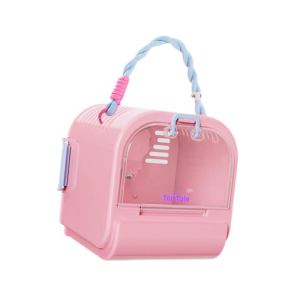 Jaula Transportadora para Hámster Caja Portátil para Pequeños Animales con Botella de Agua Diseño Transparente de Material PP Adecuada para Viajes Al