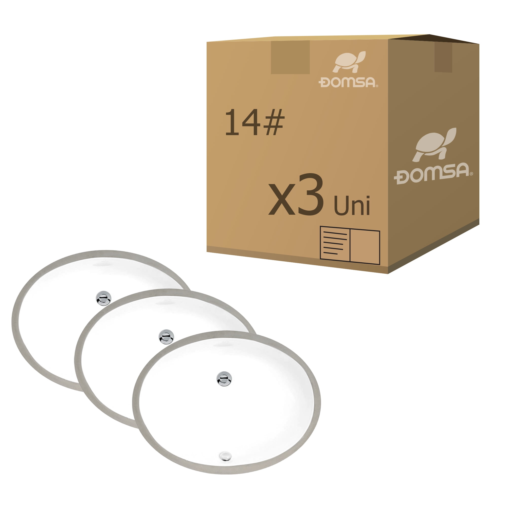 Domsa - Pack 3 Lavamanos Bajo Cubierta 37x30,5x18 Cm