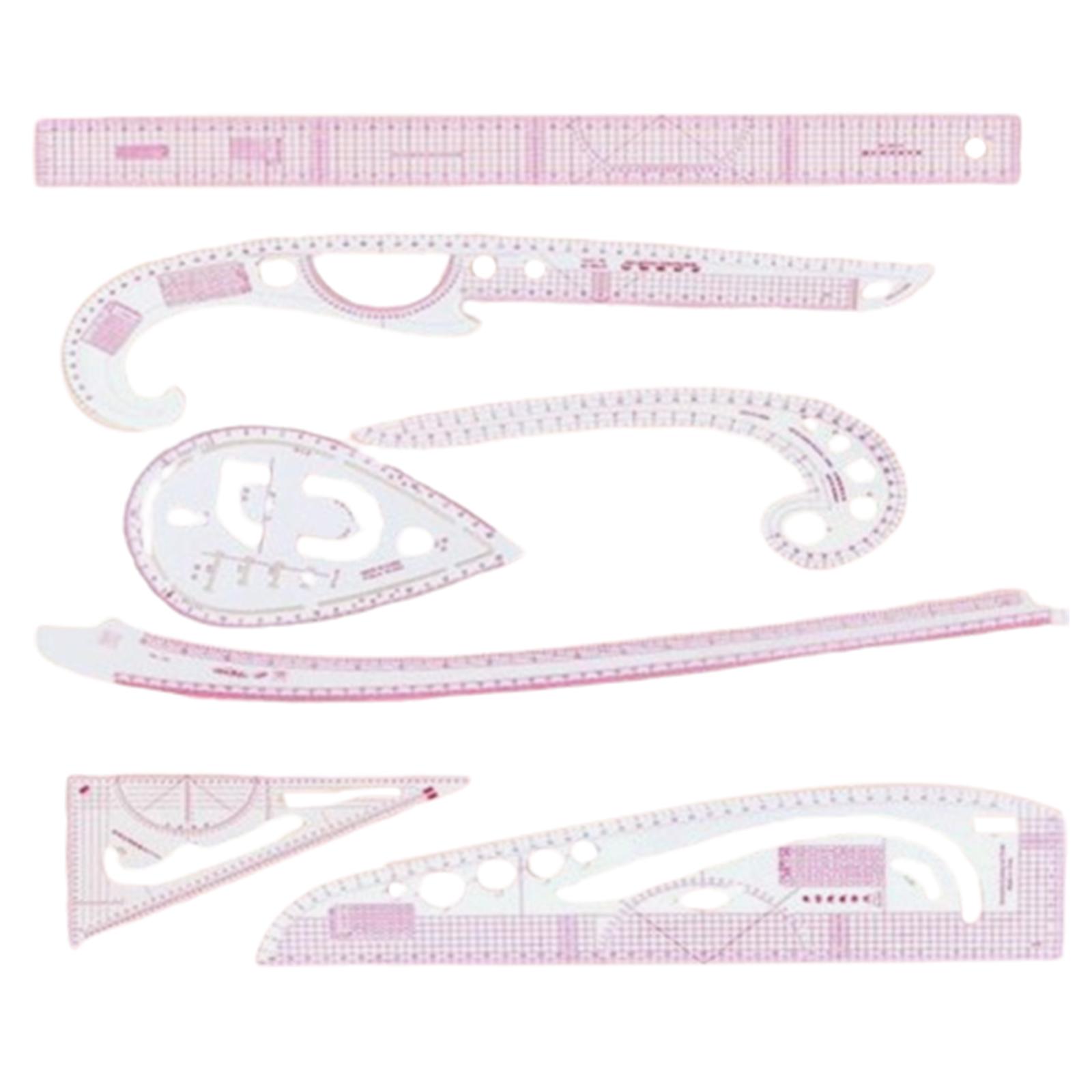 Magideal - Regla Curva Francesa, Reglas Curvas De Ropa, Creación De Plantillas De Patrones, Regla De Costura A Medida, Regla De Medición Para Diseñadores, Creado 8 Piezas