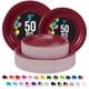 thumbnail image 1 of Set de 100 platos de papel desechables, exquisitos, color burdeos, 1 of 6