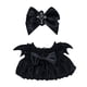 thumbnail image 1 of Vestido escalonado color ciruela y negro con puntera de muñeca de 17 cm con lazo, 1 of 6
