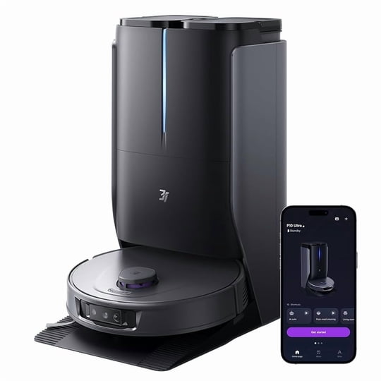 3i Tech - 3i P10 Ultra Robot Aspiradora Y Trapeador Combo, Almohadilla Extensible Para Mopa De Bordes Y Esquinas, Limpieza Profunda De Succión De 18000 Pa