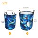 thumbnail image 5 of Mega Man Cesta de lavandería de gran capacidad redonda con asa, bolsa para ropa sucia plegable, almacenamiento para dormitorio, baño y lavadero 44x35 cm, 5 of 6