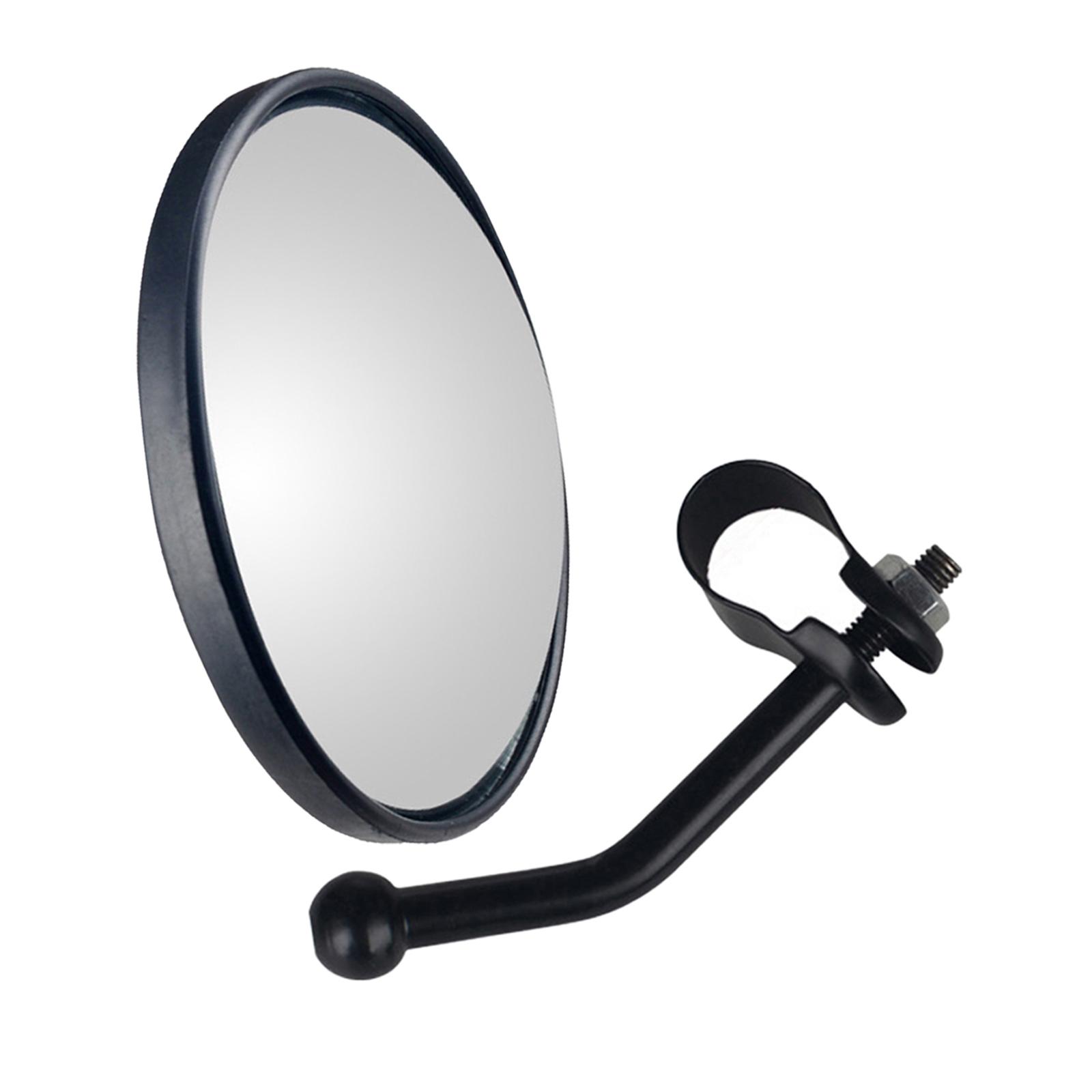 Magideal - Espejos De Punto Ciego Ajustables, Reemplaza Los Accesorios Auxiliares De Gran Angular Retrovisor Redondo De Gran Campo De Visión Lateral Convexo Apto Clip Grande