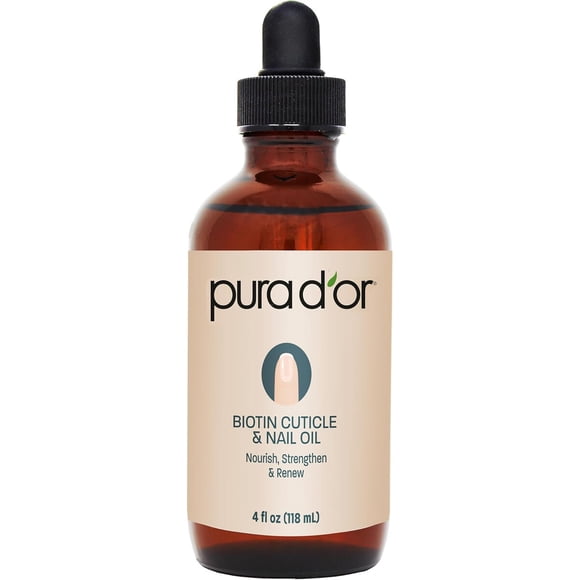 Aceite Pura D'or Uñas y Cutículas 4oz Biotina Vitamina E