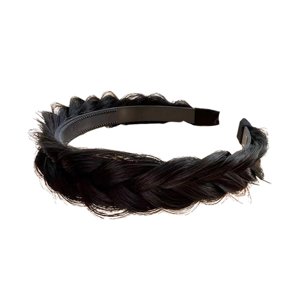 Bothyi - Diadema Trenzada Para El Cabello, Diadema Trenzada Hecha A Mano, Banda Para El Cabello Gruesa Para Mujer, Color Negro