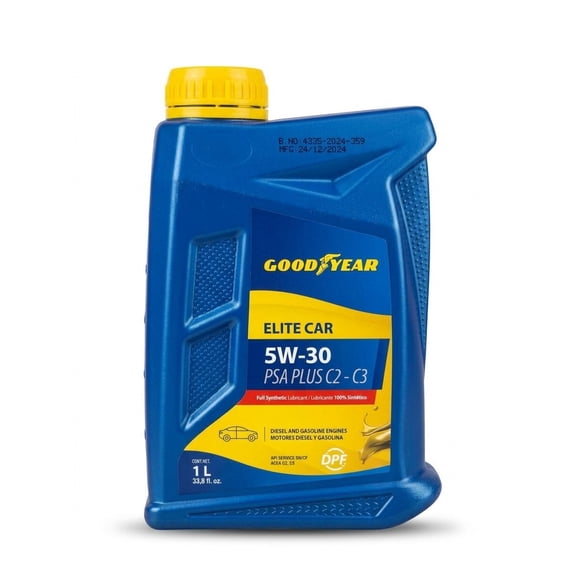 Aceite de auto 5W30 PSA PLUS C2-C3 1LT (DPF FULL SINT)