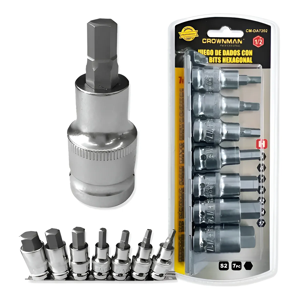 Genérico - Crownman Cmda7202 Juego De Dados Hexagonales 7 Pcs Gris