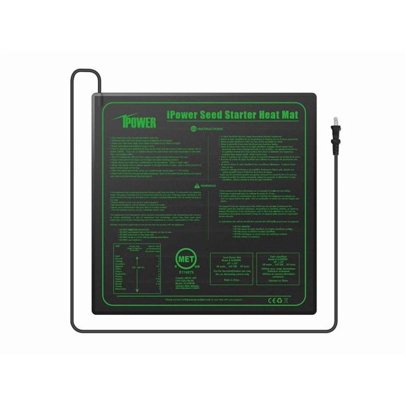Alfombrilla térmica Seedling iPower GLHTMTM-A, 20 x 20 cm, impermeable