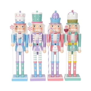 Bothyi - 4 Piezas De Títeres De Adornos De Cascanueces De Navidad Para Estantes De Regalos De Navidad De Oficina M