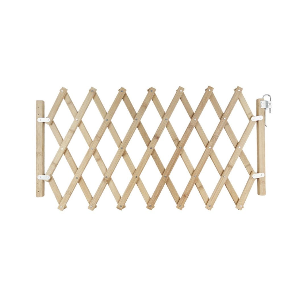 Crusec - Puerta Plegable Para Mascotas Valla De Seguridad De Madera