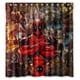 thumbnail image 1 of Cortina de ducha de superhéroe Deadpool con diseño de anime, juego de cortinas de baño con ganchos, tamaño 60 x 72 pulgadas, 1 of 3
