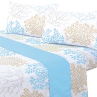 Mallorca - Juego De Sábanas T144 1,5 Plazas Coral Turquesa