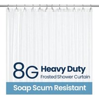 Cortina De Ducha Liba, Impermeable, Peva, 72 X 72 Pulgadas, Esmerilada, 0,3 Mm