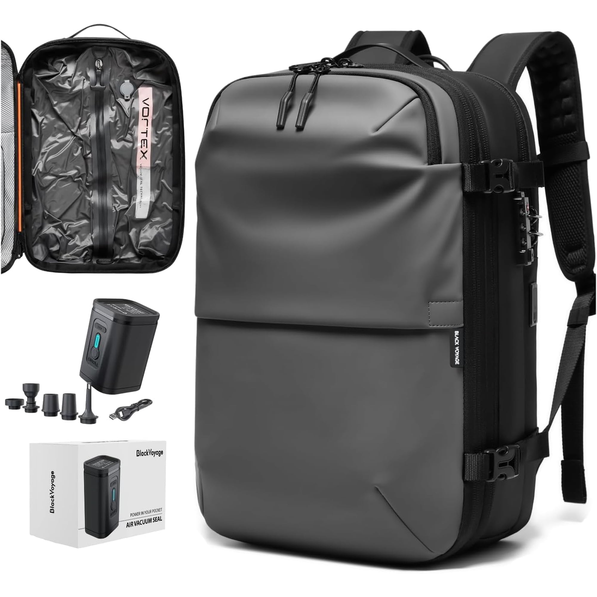 Blackvoyage - Mochila De Viaje Vortex 60l Con Sistema De Sellado Al Vacío